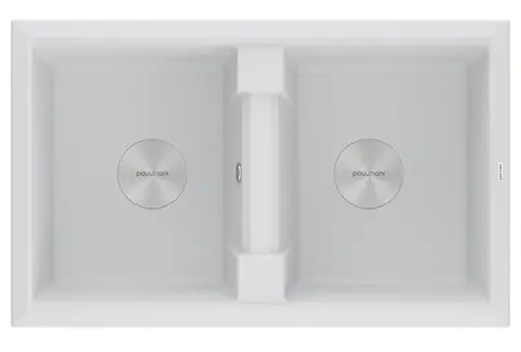 Кухонная мойка Paulmark Tandem 80/2 (810*500) Белый матовый 431/WH