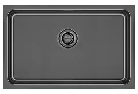 Кухонная мойка Paulmark Vista 74 UNI (740*440) Вороненая сталь GM
