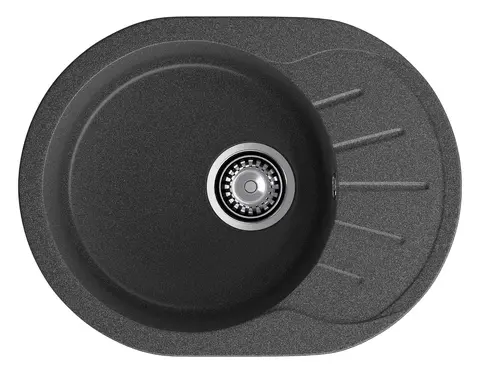 Кухонная мойка Granfest Rondo 580L (579*445) Графит